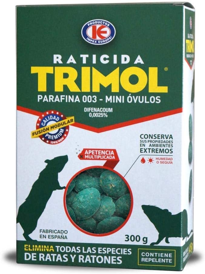 Raticida Cebo para ratas Mini Óvulo - Trimol