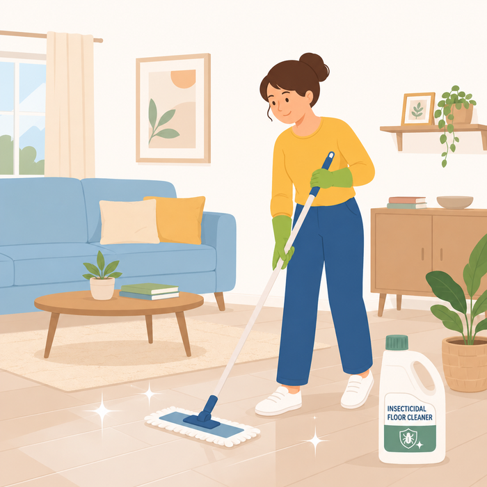 Nuevo fregasuelos insecticida cipermetrina: Limpieza anti insectos