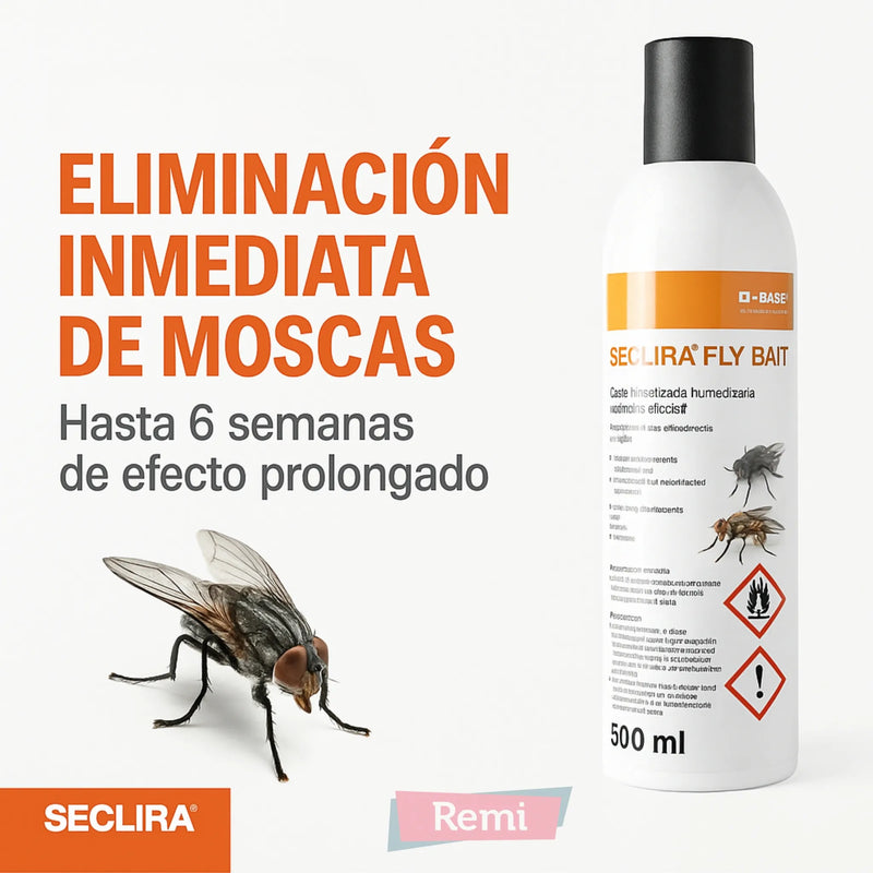 Cebo en aerosol contra moscas 500 ml - Seclira Fly Bait - Remi Hogar