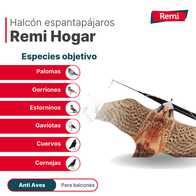 Espantapájaros para Balcón - Eolo Halcón - Remi Hogar