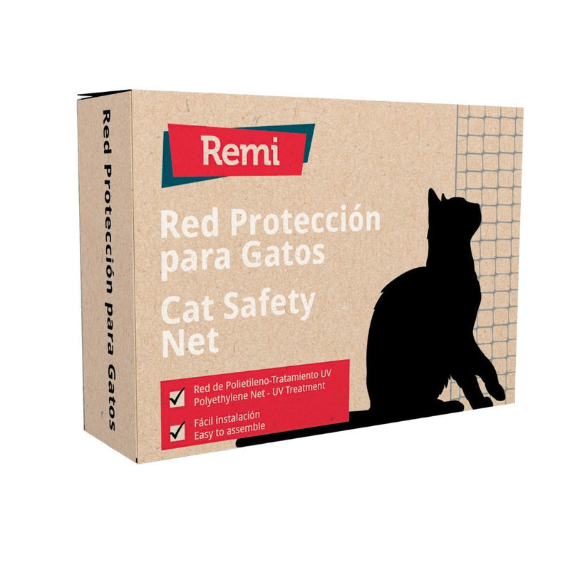 Red de Balcón para Gatos Blanca – Kit Completo con Fijaciones y Silicona para Balcones - Remi Hogar