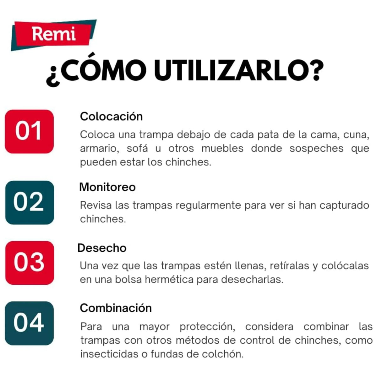 Trampas chinches 4 unidades - Remi Hogar - Remi Hogar