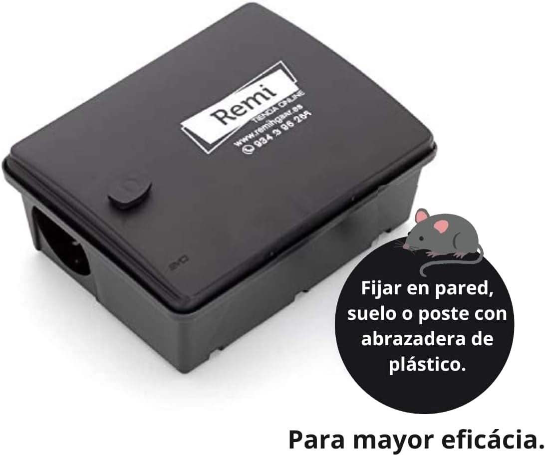 Pack 2 portacebos EVO para ratas + Raticida - Remi Hogar