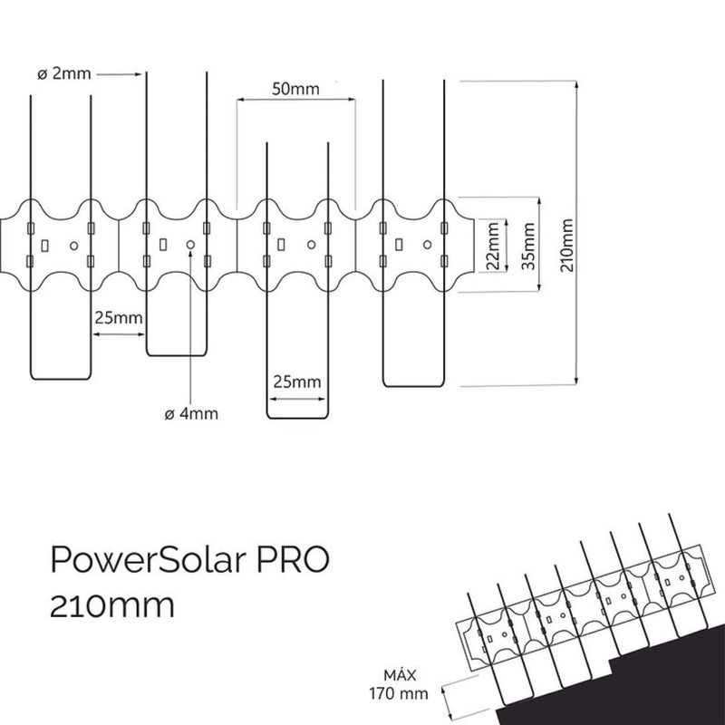 Pinchos Anti Aves para Placas Solares - Remi Hogar