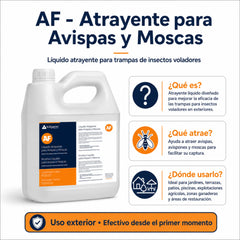 Líquido atrayente para trampas de avispas y moscas