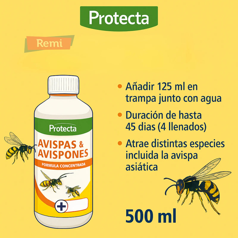 Atrayente Avispas y Avispones Avispa'Clac - Protecta - Remi Hogar
