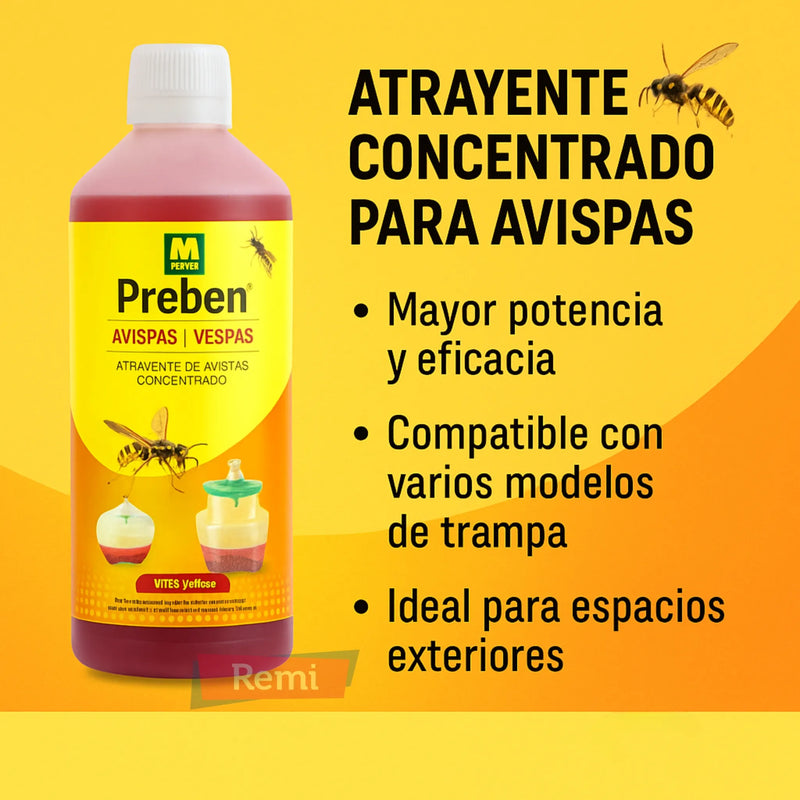 Atrayente para avispas concentrado 500 ml Preben - Masso - Remi Hogar