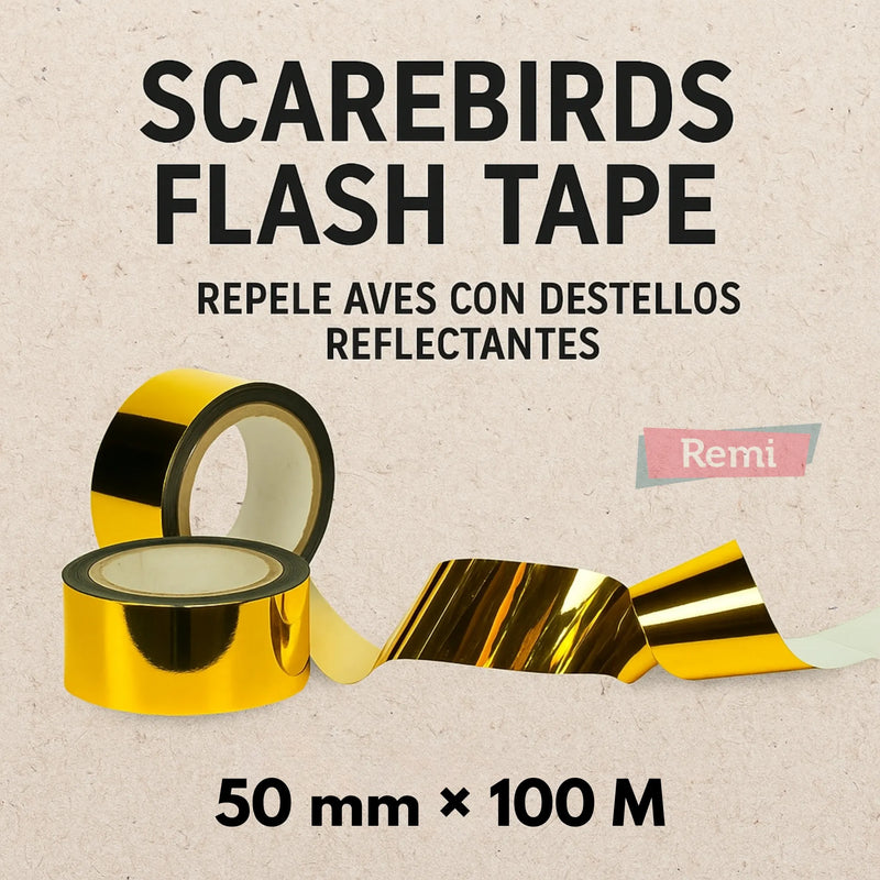 Cinta repelente aves Flash Tape - Scarebirds - Remi Hogar