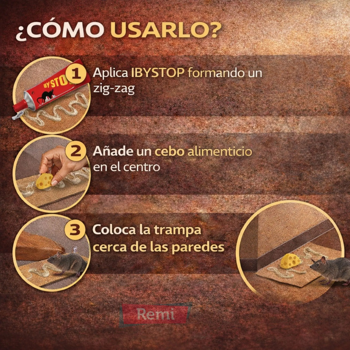 Cola para Ratas y Ratones Adhesivo Atrapa Roedores sin Veneno - IBYSTOP