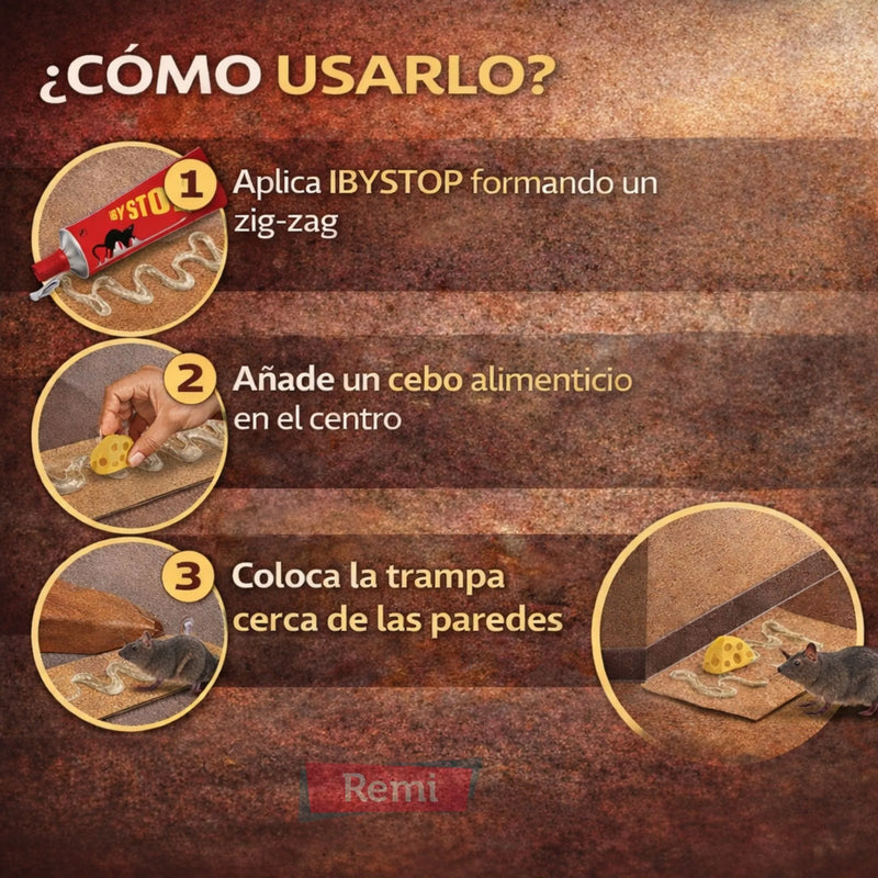 Cola para Ratas y Ratones Adhesivo Atrapa Roedores sin Veneno - IBYSTOP