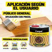 Corpol Matacarcoma 5 L | Tratamiento Antixilófagos para Madera contra Carcoma y Termitas | Permetrina 0,35%