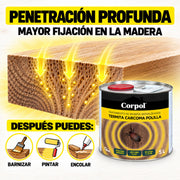 Corpol Matacarcoma 5 L | Tratamiento Antixilófagos para Madera contra Carcoma y Termitas | Permetrina 0,35%