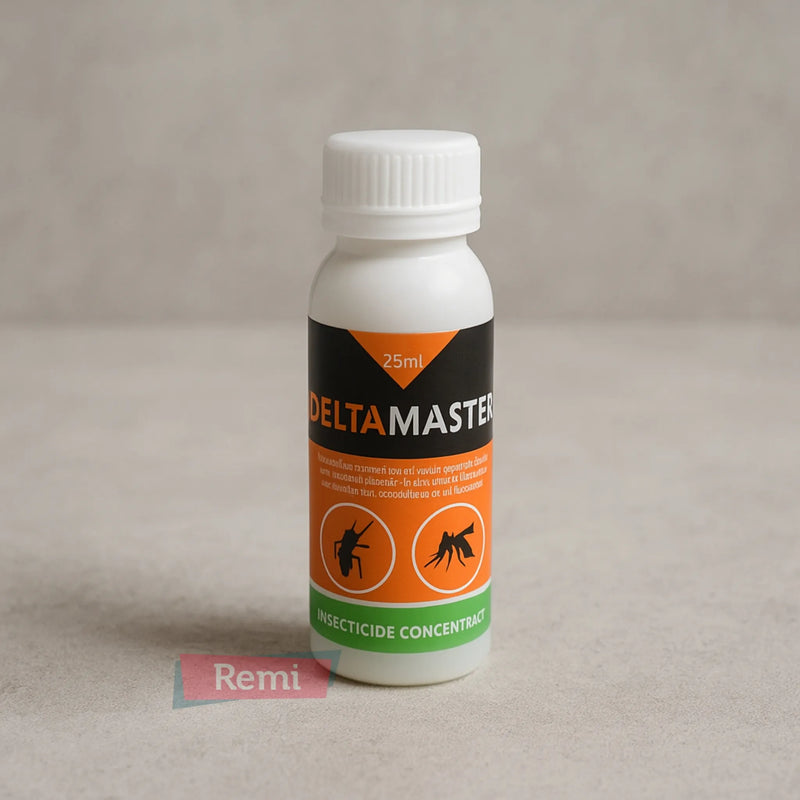 Insecticida concentrado líquido Deltamaster 25 ml para control profesional de insectos rastreros y voladores