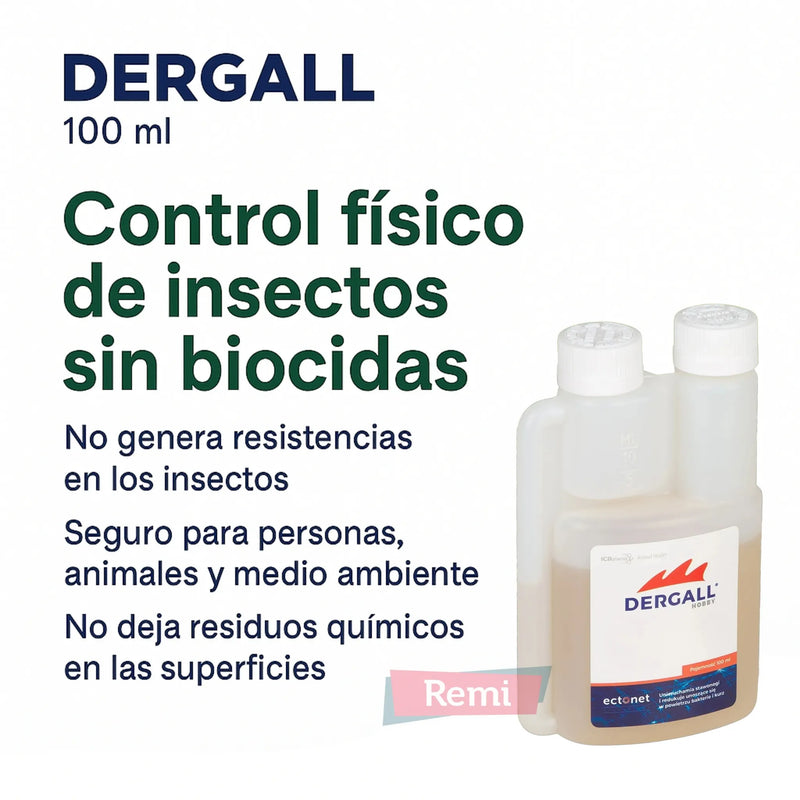 Dergall 100 ml - Control físico contra insectos sin biocidas - Remi Hogar