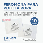 Feromona para Polilla Ropa 10 Unidades - KG - Remi Hogar