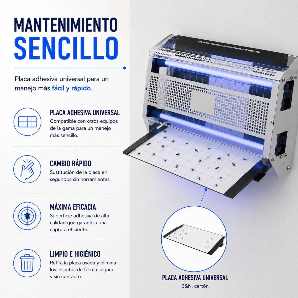 Flytrap 80 LED para captura profesional de insectos voladores
