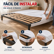 Funda Anti Chinches para Somier con Cremallera | Protección Integral Anti Ácaros, Antibacteriana y Transpirable RemiSomier