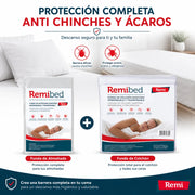 Funda Anti Chinches para Somier con Cremallera | Protección Integral Anti Ácaros, Antibacteriana y Transpirable RemiSomier
