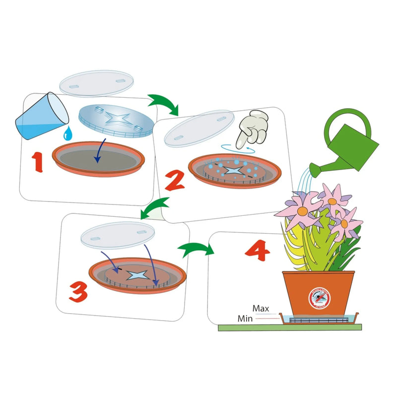 GuppyTrap sistema natural antimosquitos para macetas y agua estancada 5 unidades
