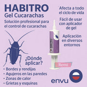 Habitro Gel Insecticida Cucarachas 20 gr - Remi Hogar