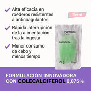 Cebo fresco rodenticida con Colecalciferol 0,075% - Harmonix Pasta 5 kg - Remi Hogar