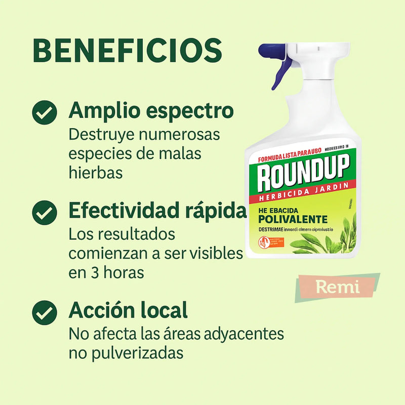 Herbicida Polivalente de Jardín - Roundup - Remi Hogar