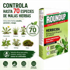 Herbicida ecológico Roundup 250 ml concentrado para eliminar malas hierbas de forma eficaz en 1 hora