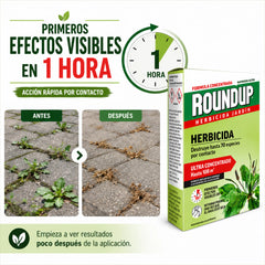 Herbicida ecológico Roundup 250 ml concentrado para eliminar malas hierbas de forma eficaz en 1 hora