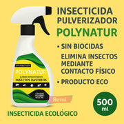 Insecticida en pulverizador Polynatur 500 ml contra insectos rastreros y voladores.