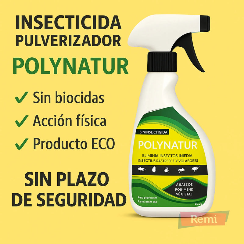 Insecticida en pulverizador Polynatur 500 ml contra insectos rastreros y voladores.