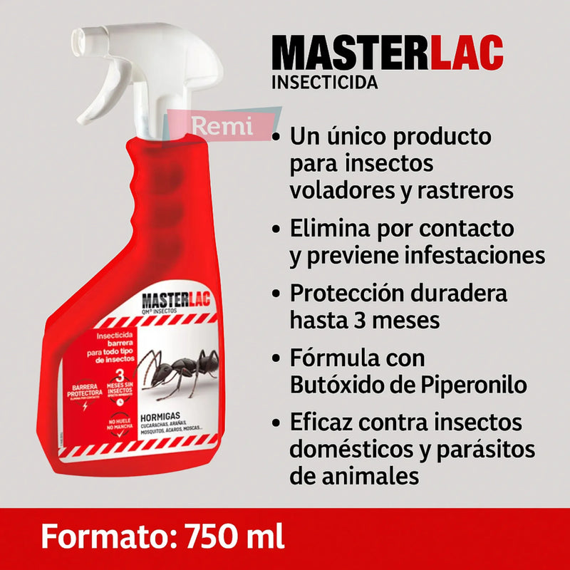 Masterlac Insecticida Barrera eliminación y prevención de insectos 750 ml - Quimunsa - Remi Hogar