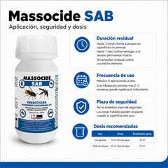 Insecticida concentrado Massocide SAB 250 ml Alfa-Cipermetrina 6%