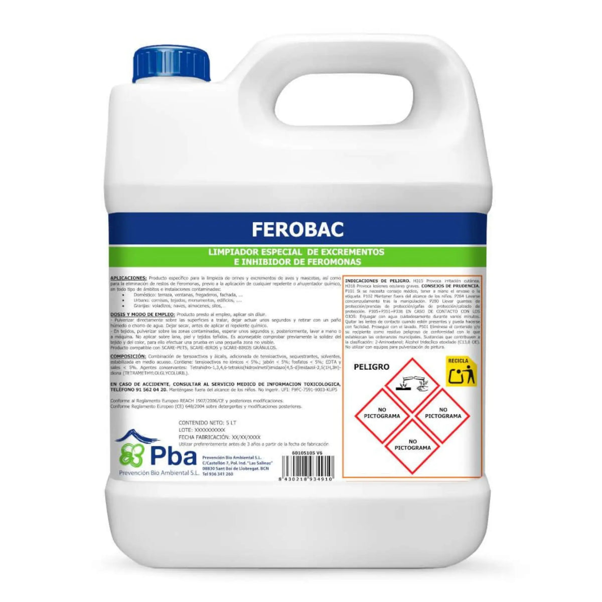 Limpiador eliminador de feromonas 500 ml - Ferobac - Remi Hogar