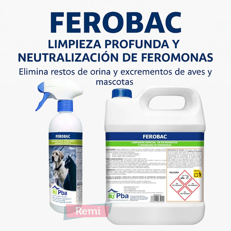 Limpiador eliminador de feromonas 500 ml - Ferobac - Remi Hogar