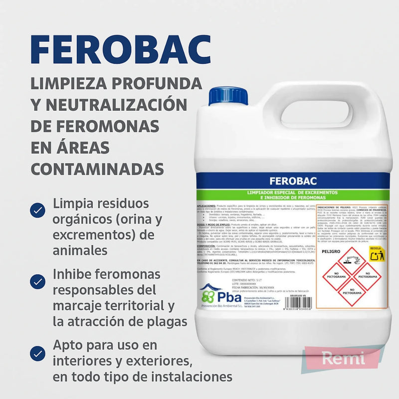 Limpiador eliminador de feromonas 500 ml - Ferobac - Remi Hogar