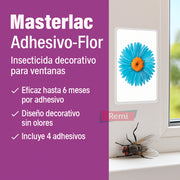 Masterlac Adhesivo - Flor Insecticida decorativo para ventanas - Quimunsa - Remi Hogar