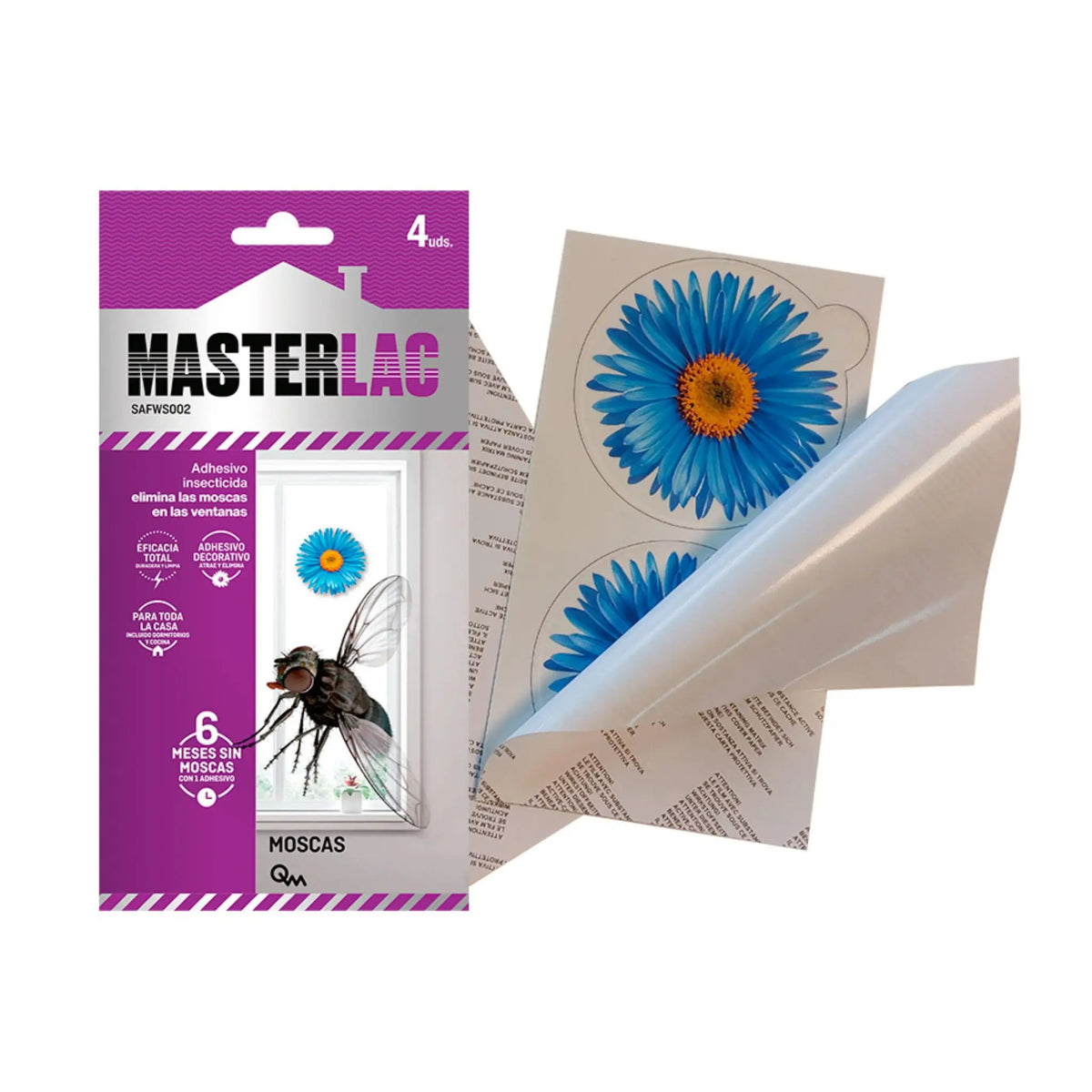 Masterlac Adhesivo - Flor Insecticida decorativo para ventanas - Quimunsa - Remi Hogar