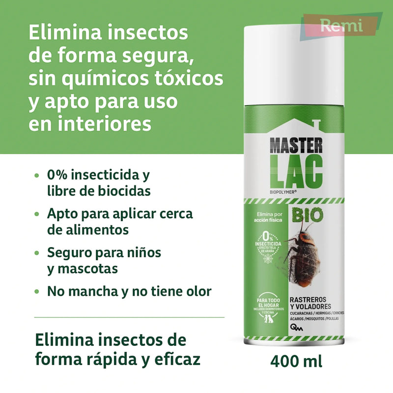 Masterlac BioPolymer Aerosol sin insecticida 400 ml - Quimunsa - Remi Hogar