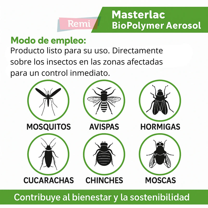 Masterlac BioPolymer Aerosol sin insecticida 400 ml - Quimunsa - Remi Hogar
