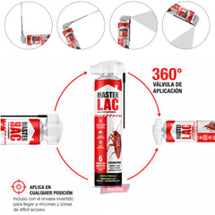 MASTERLAC PLUS DTF RASTREROS es un insecticida en aerosol diseñado para el control eficaz de insectos rastreros.