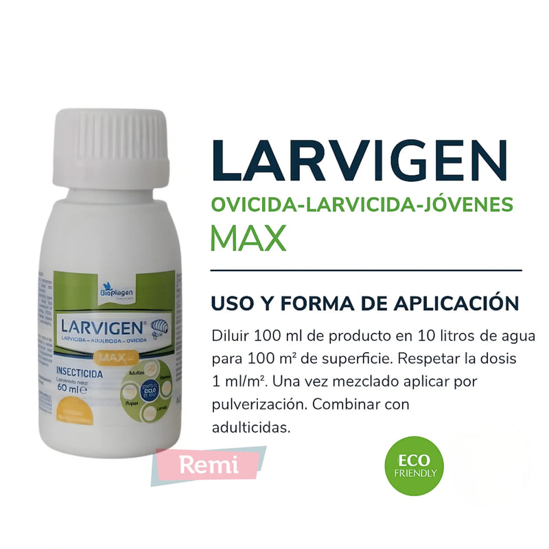 Ovicida y larvicida 60 ml - Larvigen Max SC - Remi Hogar