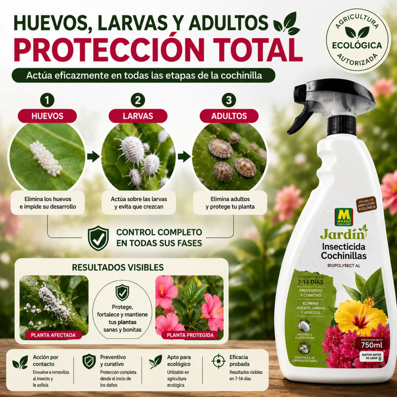 Insecticida Ecológico para Cochinilla Algodonosa y de Caparazón listo para Usar
