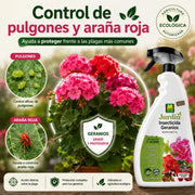 Tratamiento listo para usar en geranios con acción preventiva y curativa contra Pulgones, Araña Roja y Cochinillas