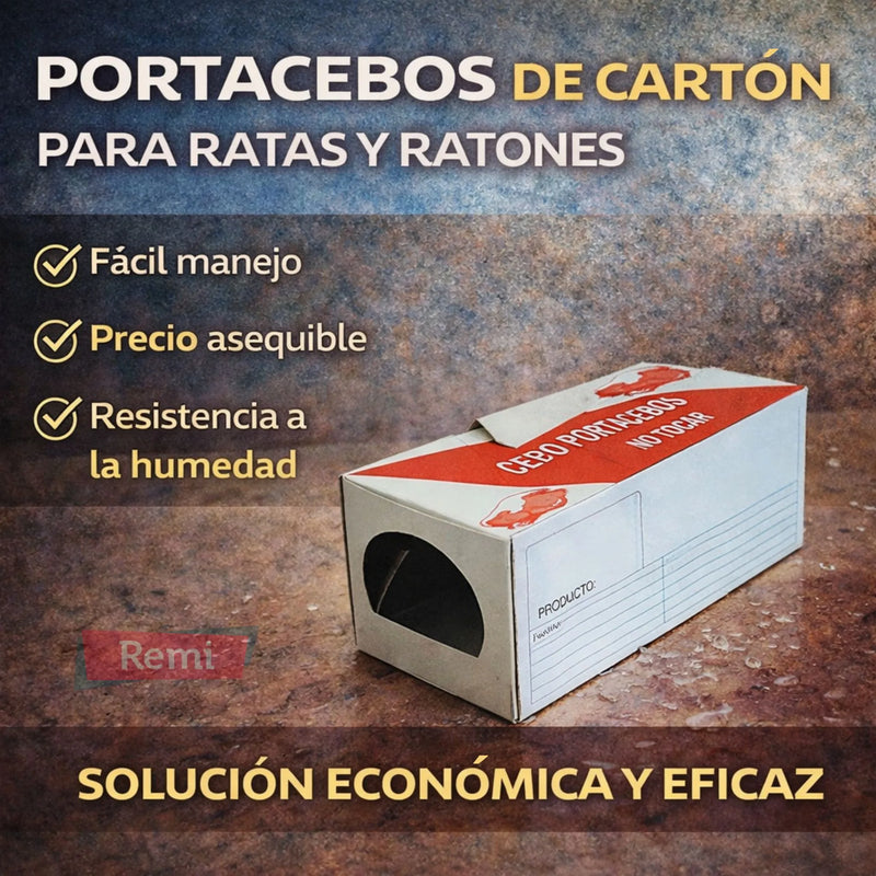 Portacebos de cartón para ratas y ratones