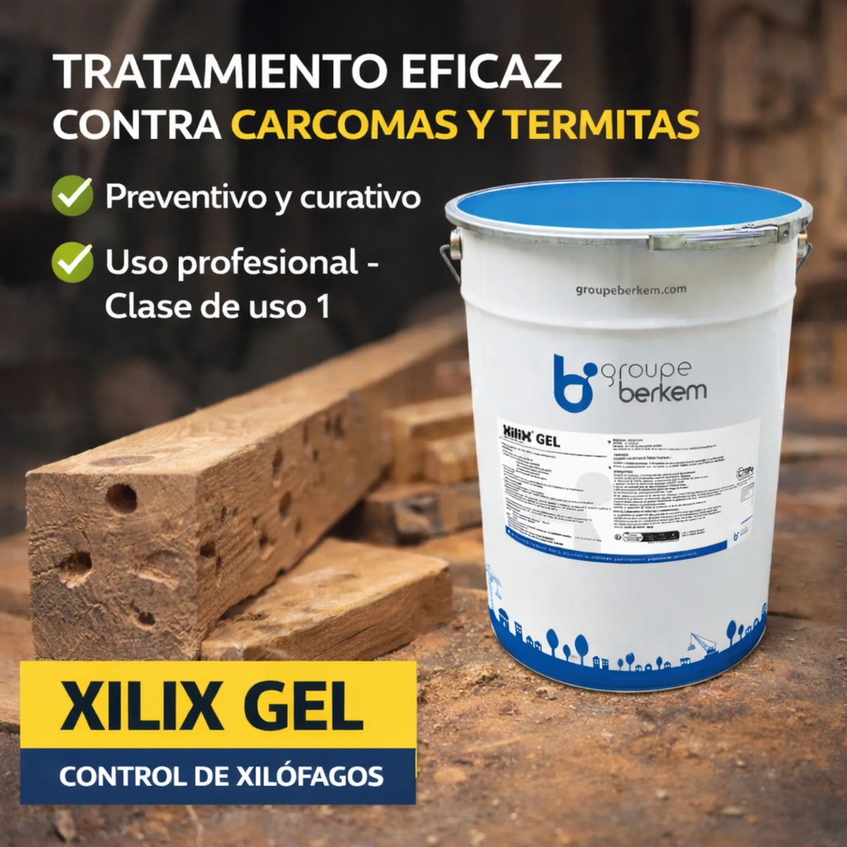 Xilix Gel 20 litros protector madera contra carcoma y termitas