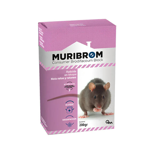Raticida Cebo en Bloque 200 gr Brodifacoum - Quimunsa - Remi Hogar