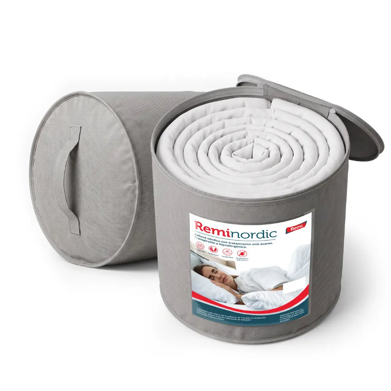 Relleno Nórdico Antiácaros y Antibacteriano RemiNordic Fibra Siliconada 300 g/m² Transpirable, Lavable y Certificado OEKO-TEX