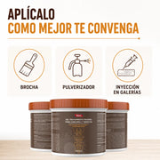 Gel Tratamiento Madera Carcoma y Termitas 400 ml Protector de Madera Listo para Usar en Interior
