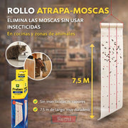 Massó - Rollo atrapa-moscas Preben sin insecticidas para interiores Preben