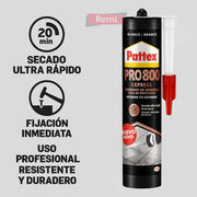 Silicona Express secado ultra rápido - Pattex PRO 800 - Remi Hogar